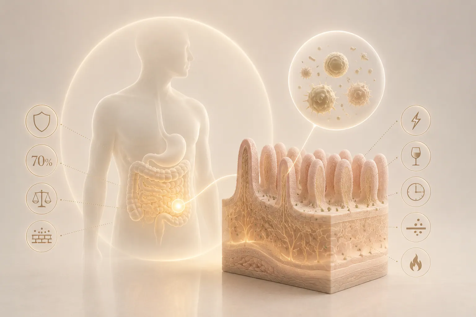 L'axe intestin-cerveau relie la nutrition à l'humeur et à la cognition.